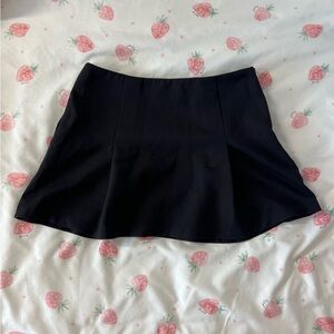 Black Flowy Mini Skirt